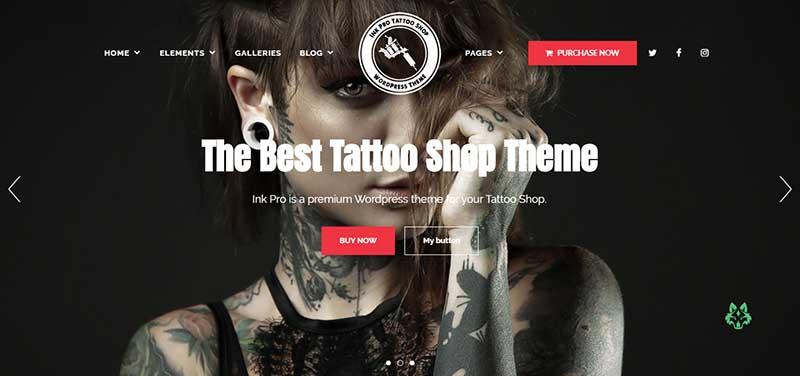 Best Premium Tattoo Salon WordPress Themes