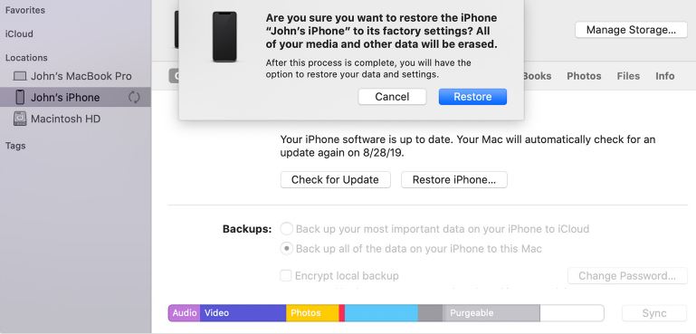Transfer iPad Data and restore on new device with iTunes
